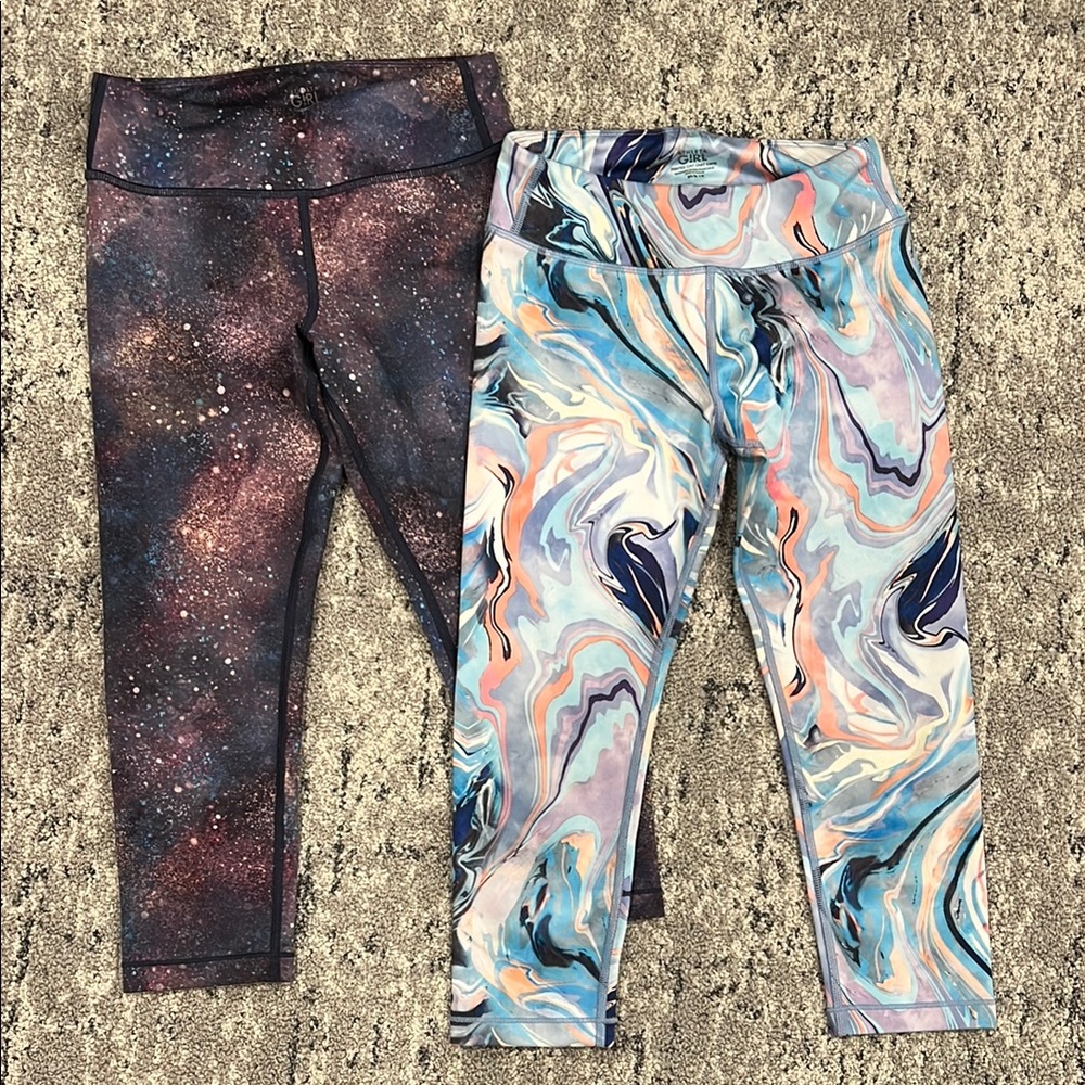 Athleta girl printed chit chat capris